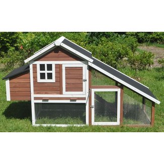 ChickenCoopOutlet 78" Large Wood Chicken Coop Backyard Hen House 4-6 Chickens with Nesting Box