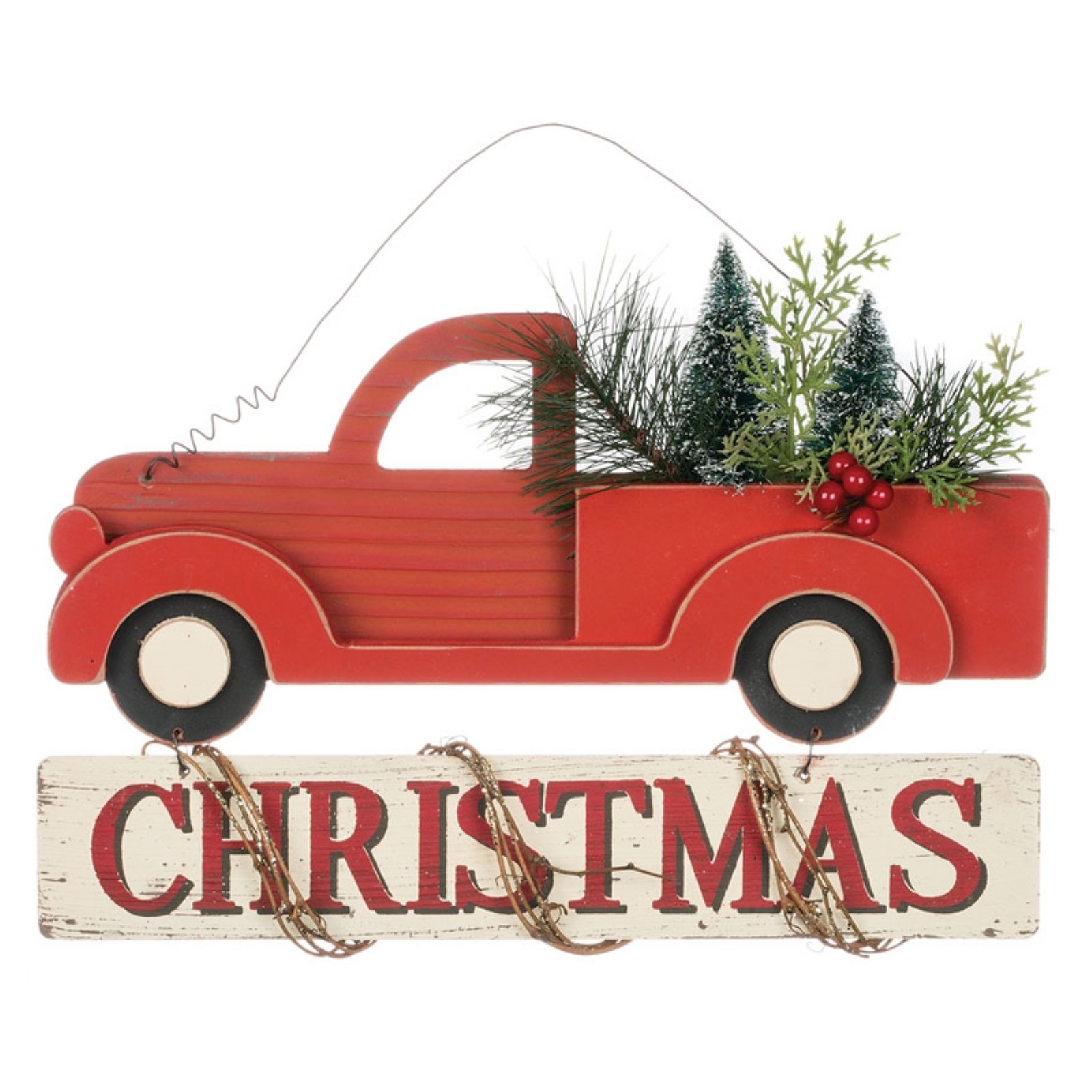 Red Truck With Christmas Tree - VisualHunt