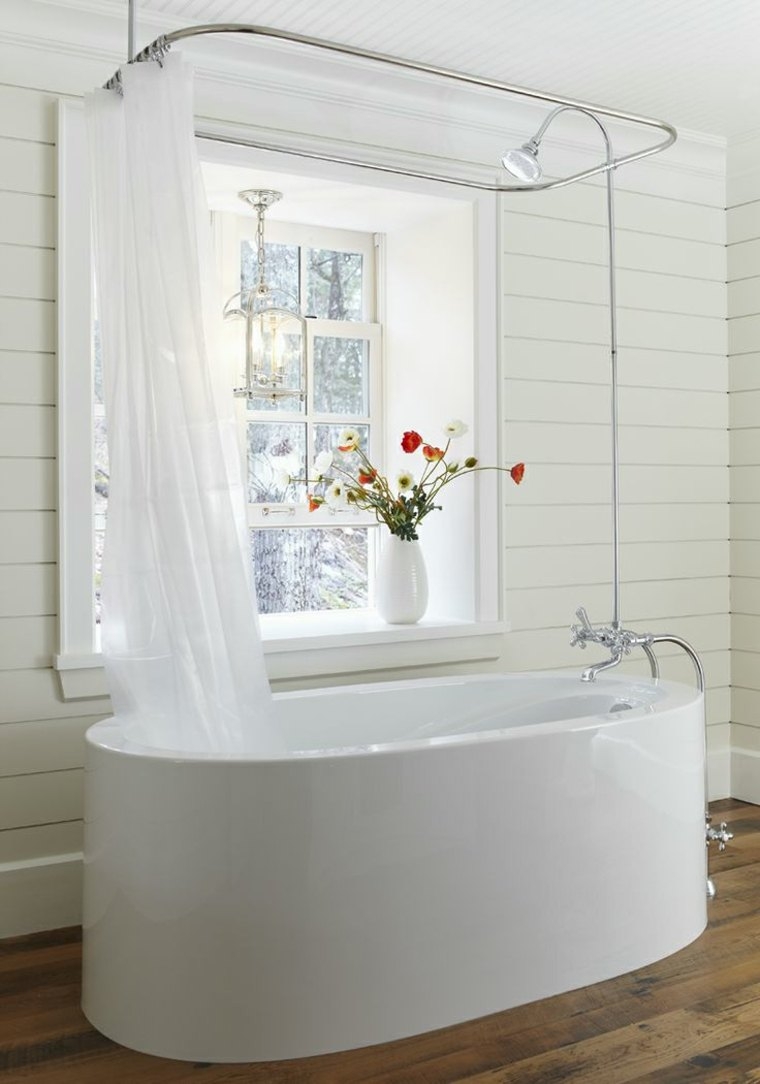 Clawfoot Tub Shower Curtain Visualhunt, Freestanding Bathtub Shower Curtain Rod