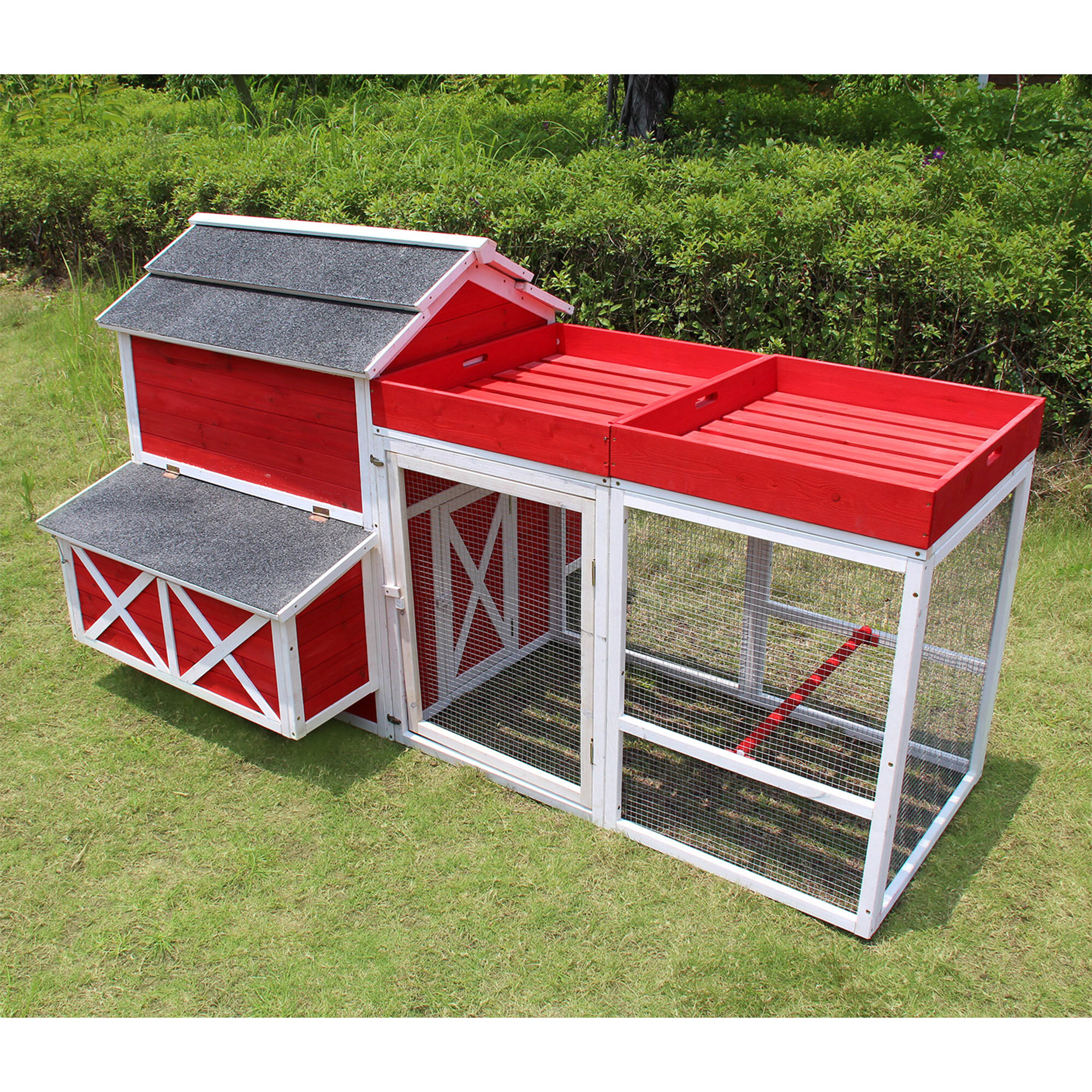 Comet Barn Chicken Coop with Roof Top Planter