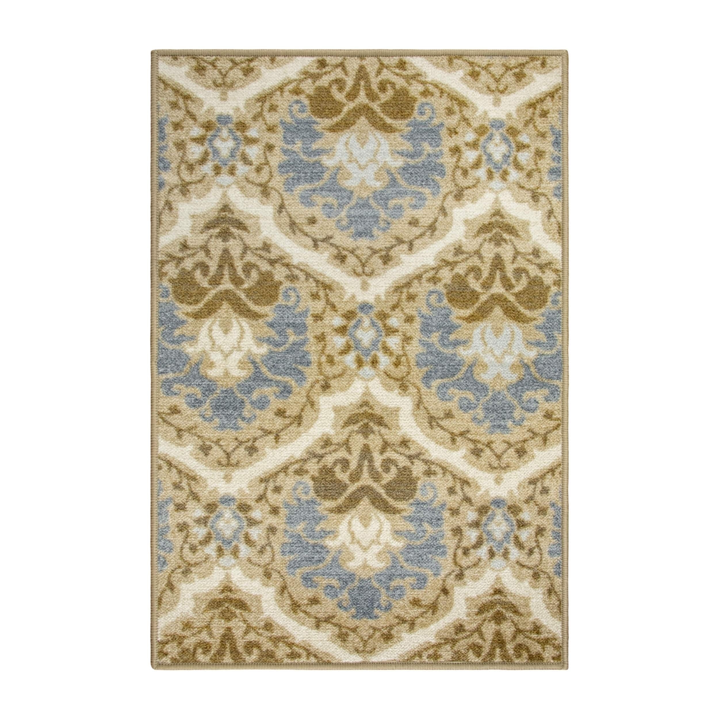 Connor Printed Non-Slip Taupe Area Rug
