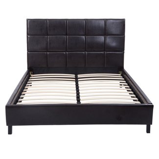 Convenience Boutique|Queen Size Black Faux Leather Low ...