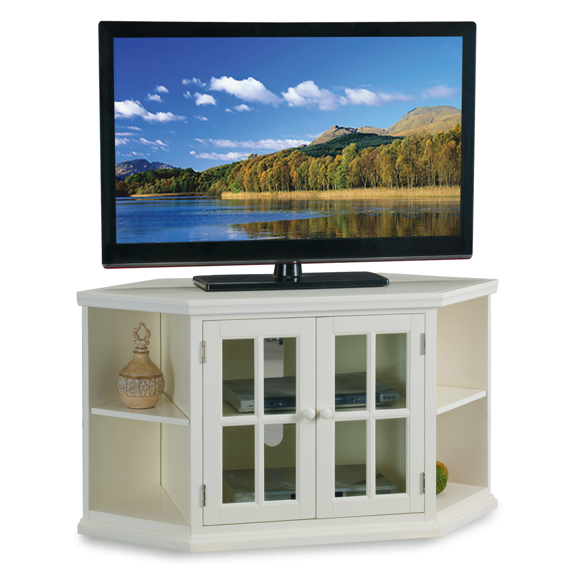 Corner TV Stand with Bookcases