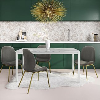 CosmoLiving by Cosmopolitan DA8350 Greta Dining Table Faux Marble