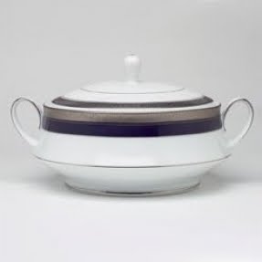 Crestwood Cobalt Platinum Covered Vegetable Bowl