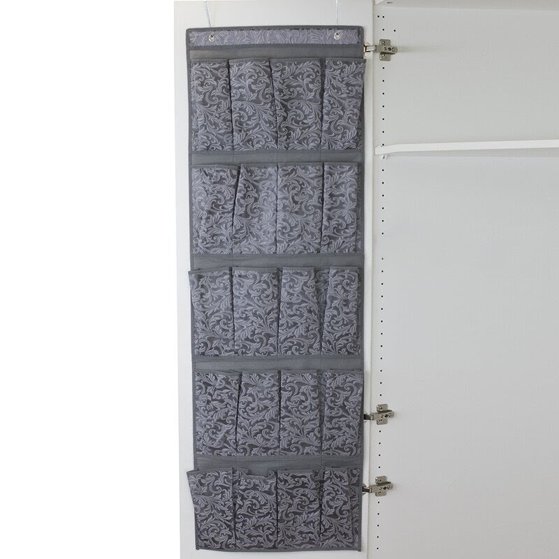 Damask over the Door 20 Pocket 10 Pair Hanging Shoe Organizer