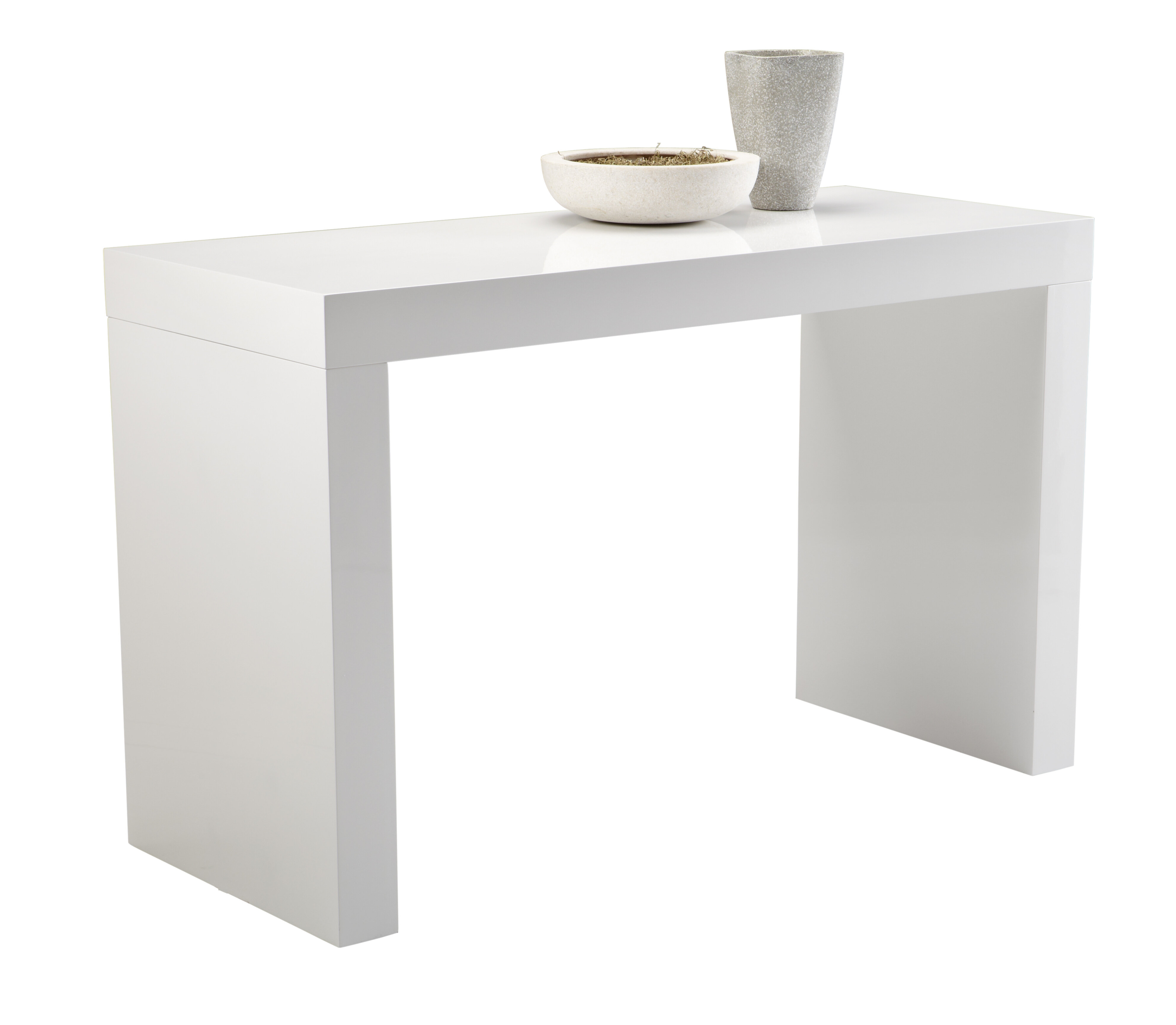 narrow white dining table