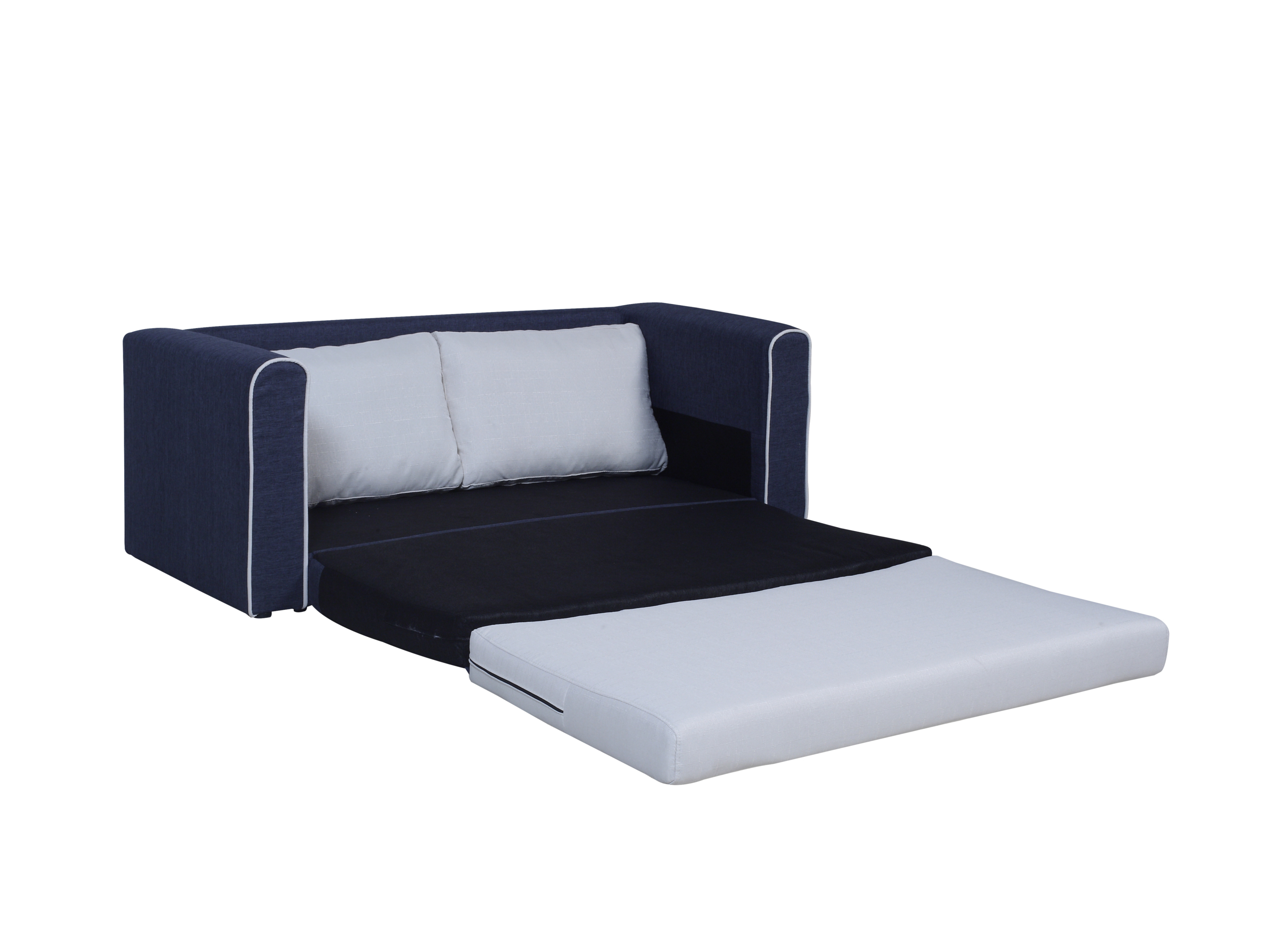 Divano Roma Furniture Modern 2 Tone Modular/Convertible Sleeper