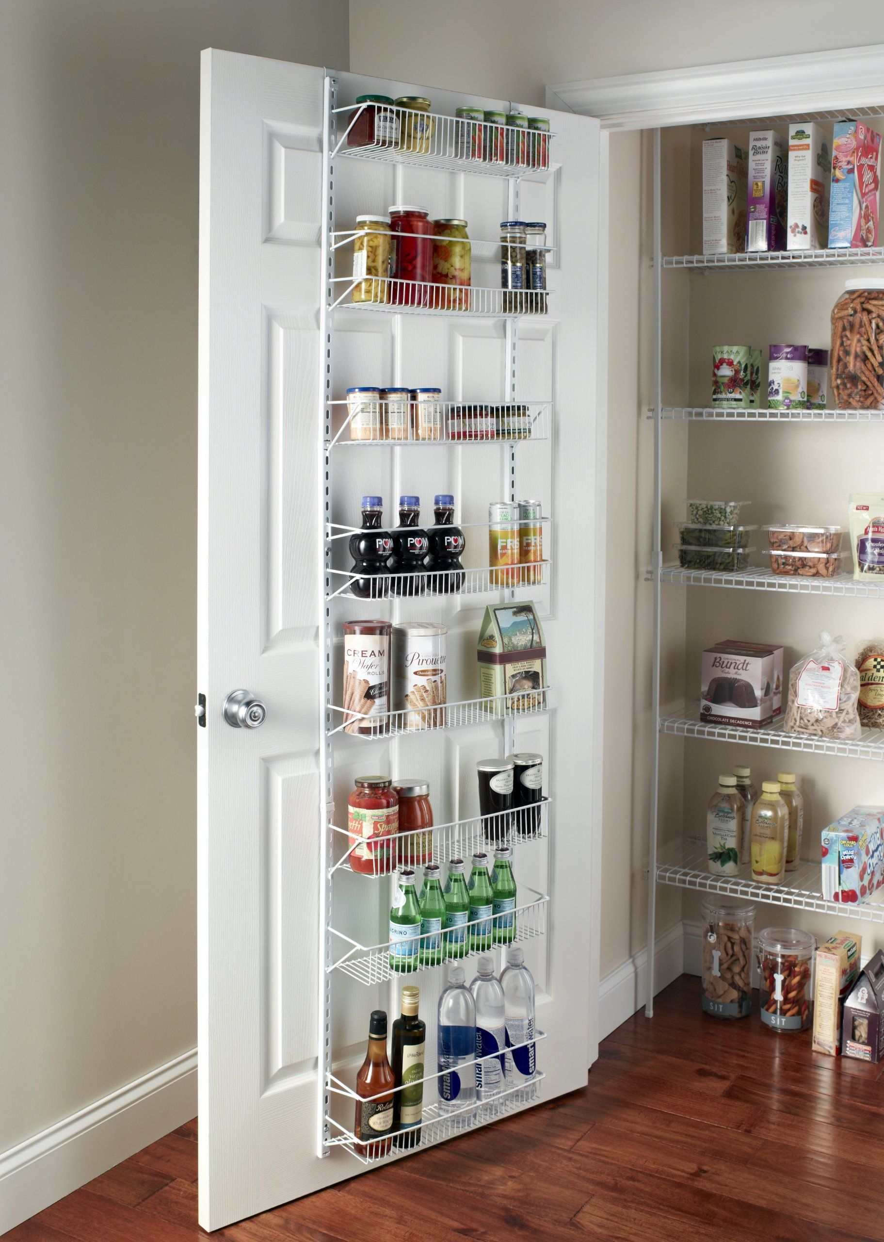 Details about   6 Tiers Wall Mount Kitchen Door Cupboard Spice Jar Rack Pantry Bottle Storage US 