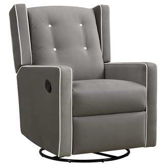 Dorel Living Baby Relax Mikayla Upholstered Swivel Gliding Recliner