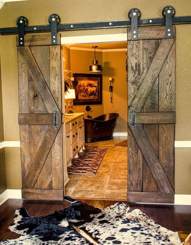 Double barn door hardware and barn door hardware | Muller