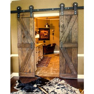 Double barn door hardware and barn door hardware | Muller