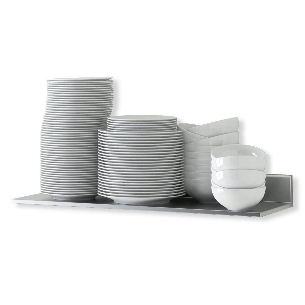 Durable Stainless Steel Wall Mountable 23.60 Inch Kitchen Shelf for Restaurants Businesses and Eateries