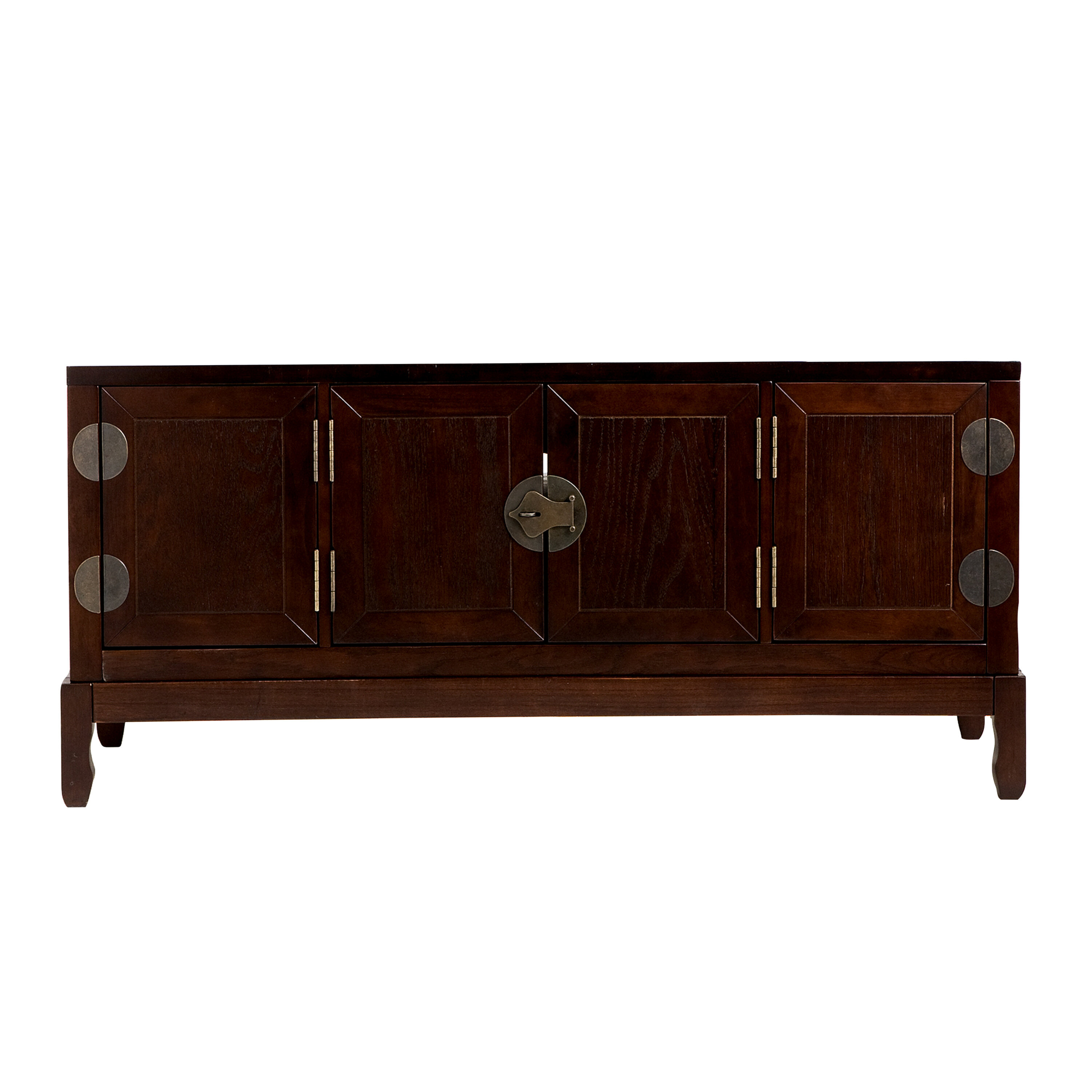 Dynasty Media Cabinet - Side Cabinets w/ Adjustable Shelves - TV Stand w/ Expresso Finish