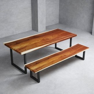 Eatonton 2 Piece Solid Wood Dining Set