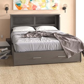 Edmeston Queen Storage Murphy Bed with Mattress
