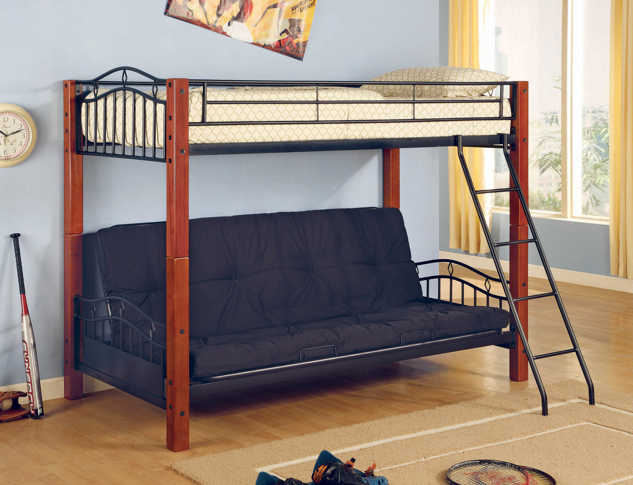 Full Loft Bed Over Futon Limited Time, Twin Over Full Futon Bunk Bed With Stairs