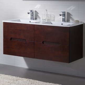 Elton 48" Wall-Mounted Double Bathroom Vanity Set