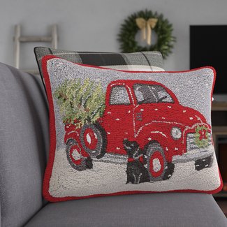 Elvera Truck Hook Wool Throw Pillow