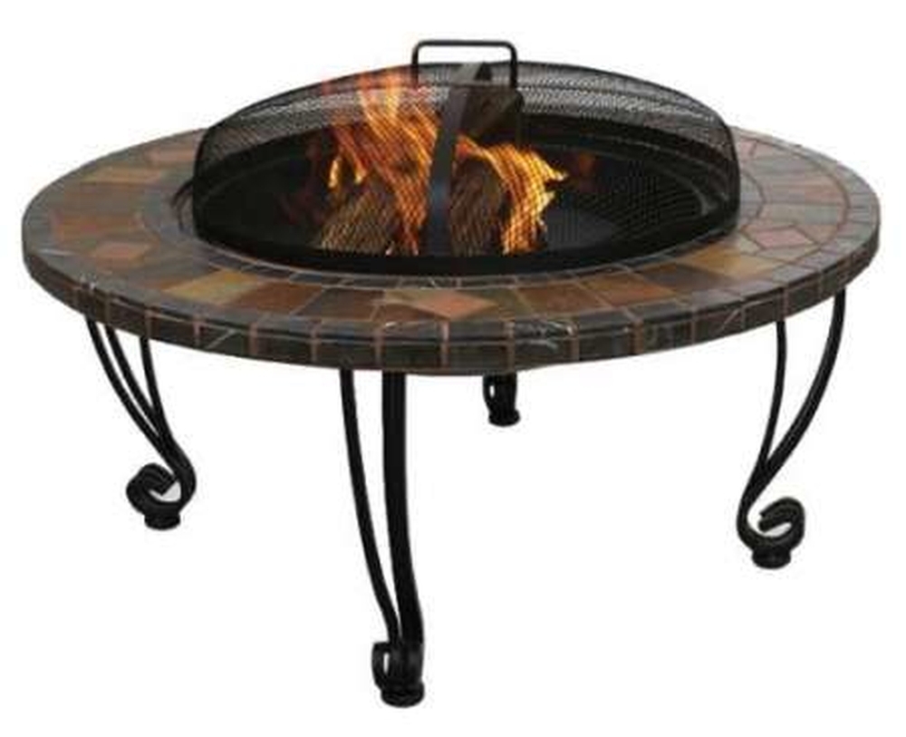 Endless Summer, WAD820SP, 34 in. Slate & Marble Firepit with Copper Accents