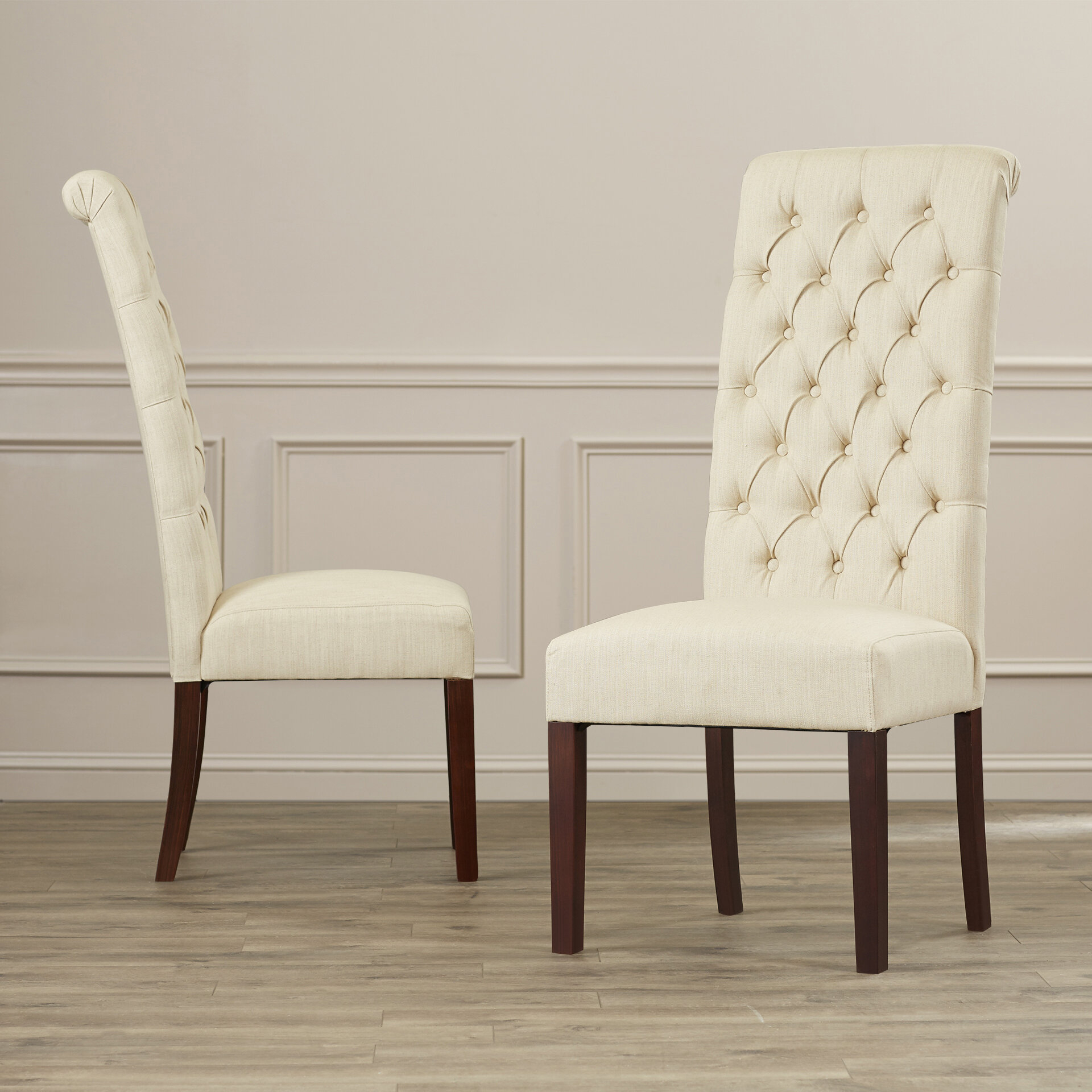 Estbury Tall Tufted Upholstered Dining Chair (Set of 2)