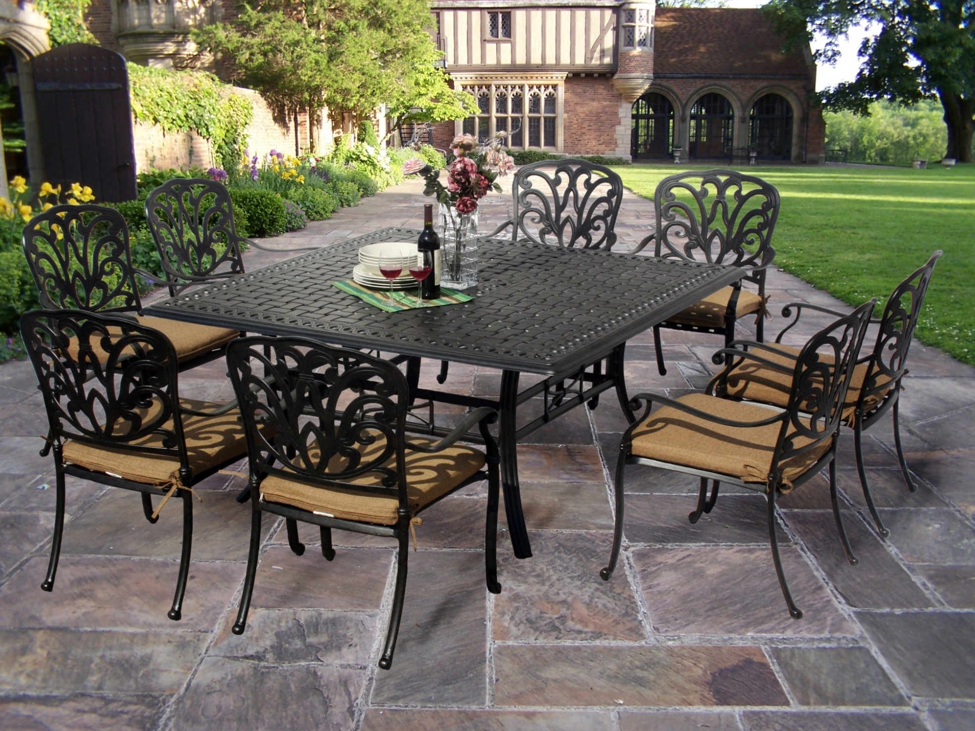 Hampton bay square on sale patio table