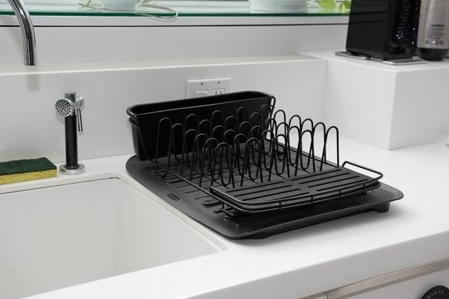 Extra Deep Large Dish Drainer Rack, Over the Sink, On Counter Dish