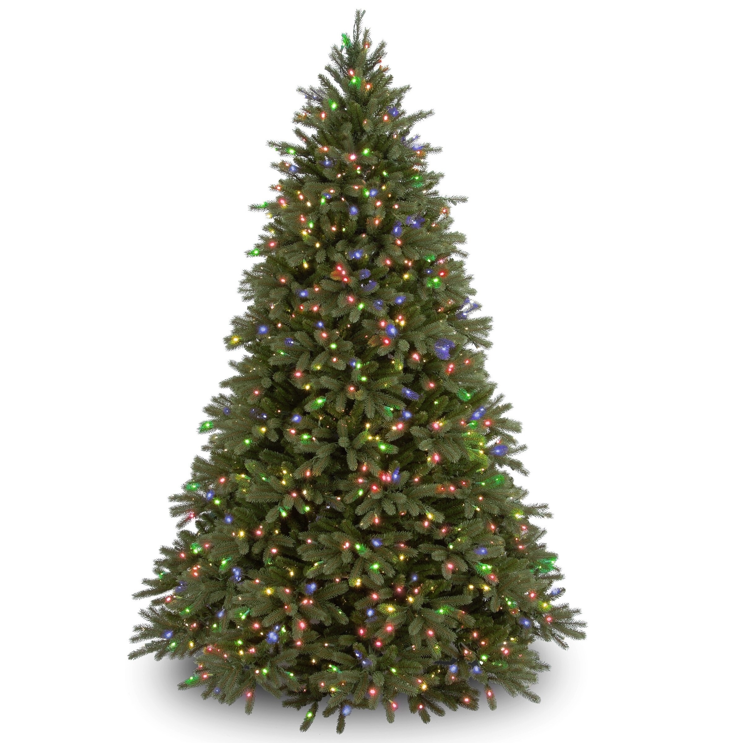 Feel Real Fraser 6.5' Green Fir Artificial Christmas Tree with 1250 Multi-Colored Lights