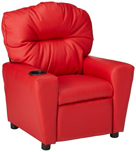 Flash Furniture Contemporary Vinyl Kids Recliner with Cup Holder