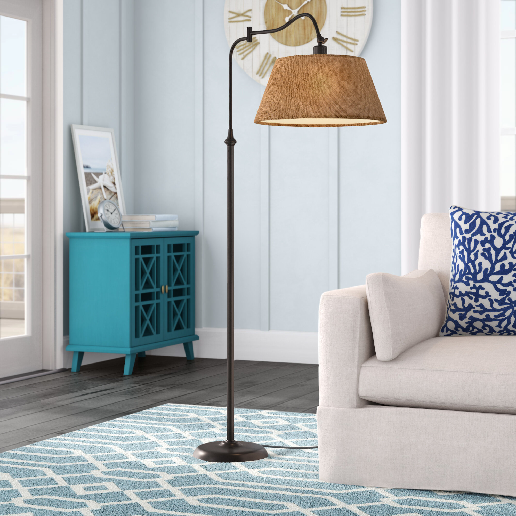 Florance 61" Swing Arm Floor Lamp