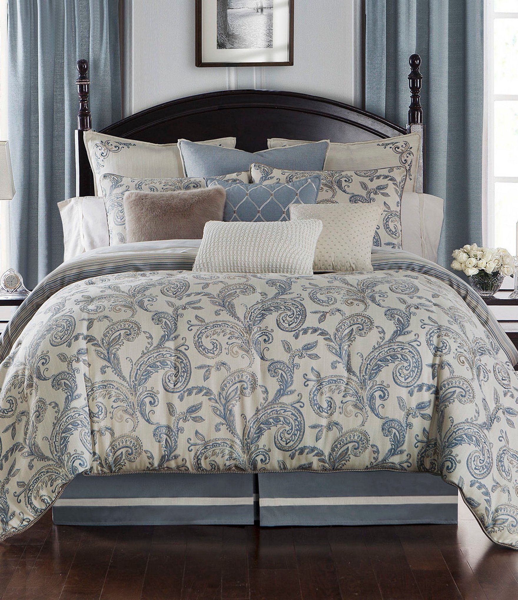 Florence 4 Piece Reversible Comforter Set