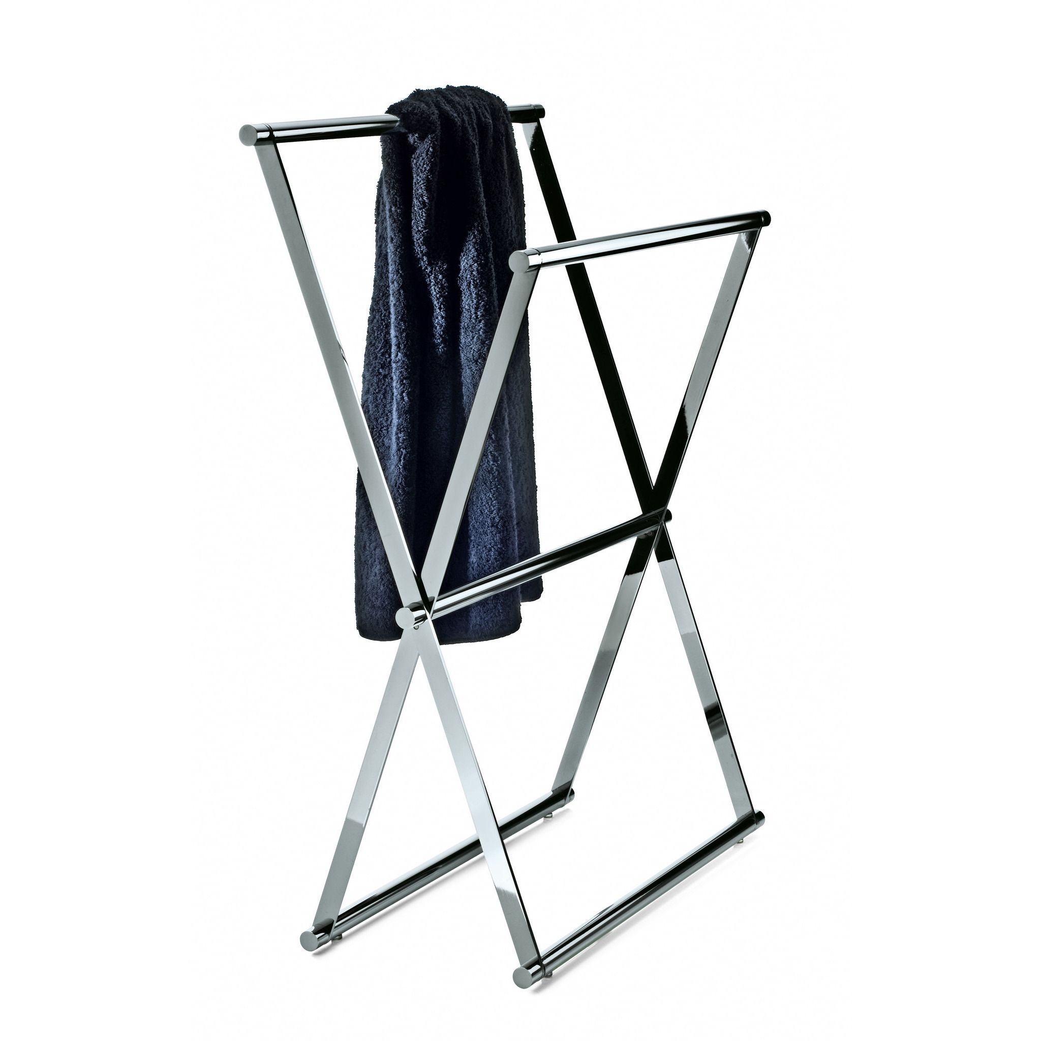 Folding Double Free Standing Towel Rack