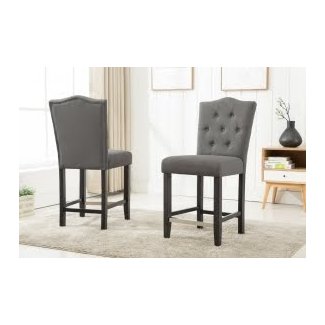 Fontanne Counter Height Upholstered Dinning Chair (Set of 2)