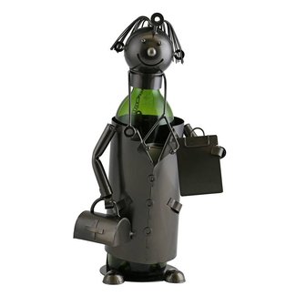 Foster Happy Doctor with Suitcase and Patient Clipboard 1 Bottle Tabletop Wine Bottle Holder