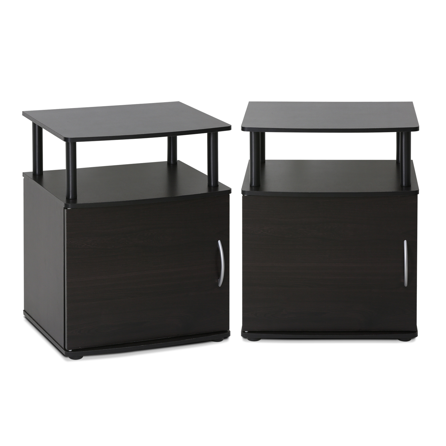 Furinno 2-15114BKW End Table, Two, Black Wood
