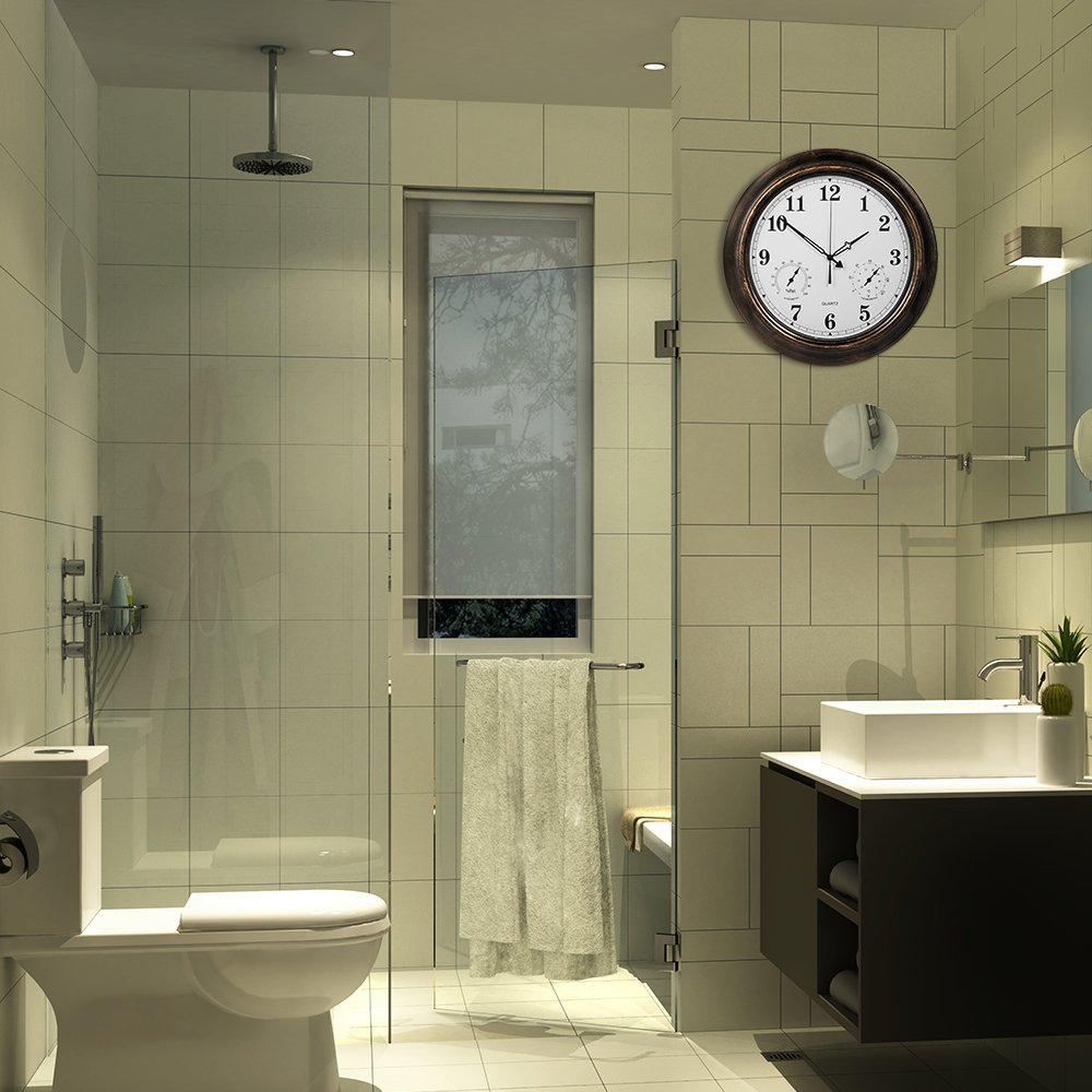 Galleon - SkyNature Outdoor Clocks, 18 Inch Large Indoor ...