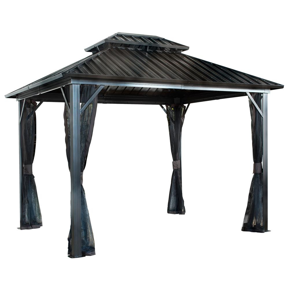 Genova II 12 Ft. W x 12 Ft. D Aluminum Patio Gazebo