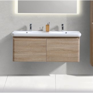 Ghent 48.8" Wall Mounted Double Bathroom Vanity