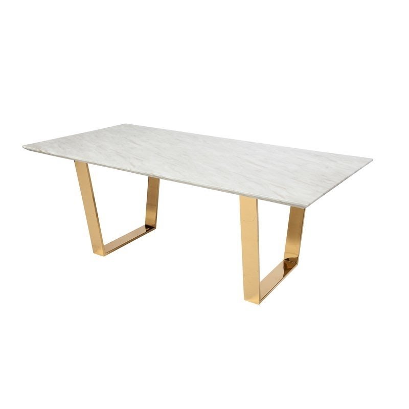 Giorgi Marble Chrome Dining Table