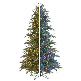 Green Fir Artificial Christmas Tree With Colored and White Lights