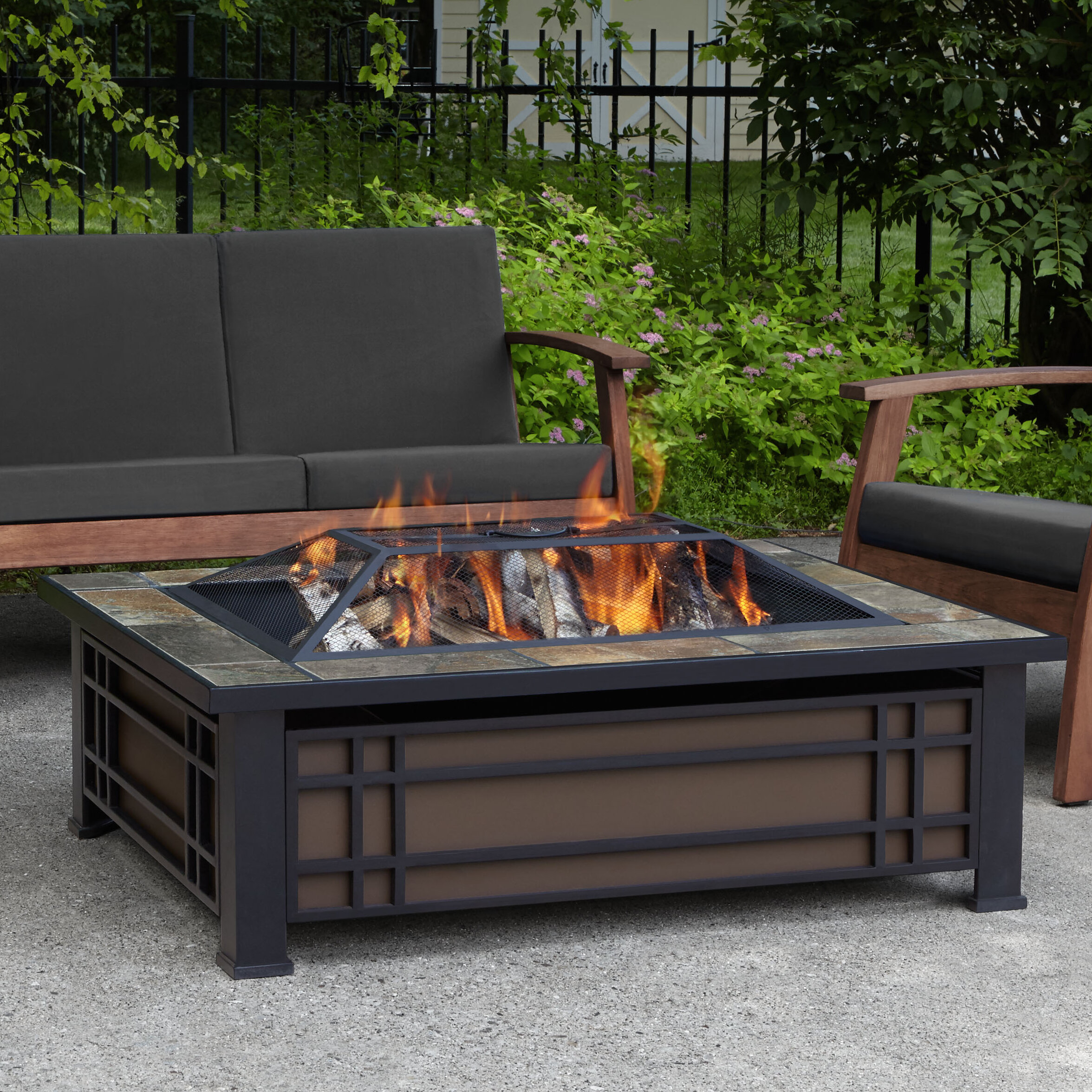 Details about   Large Fire Pit Backyard Wood Burning Patio Deck Stove Fireplace Table Outdoor 