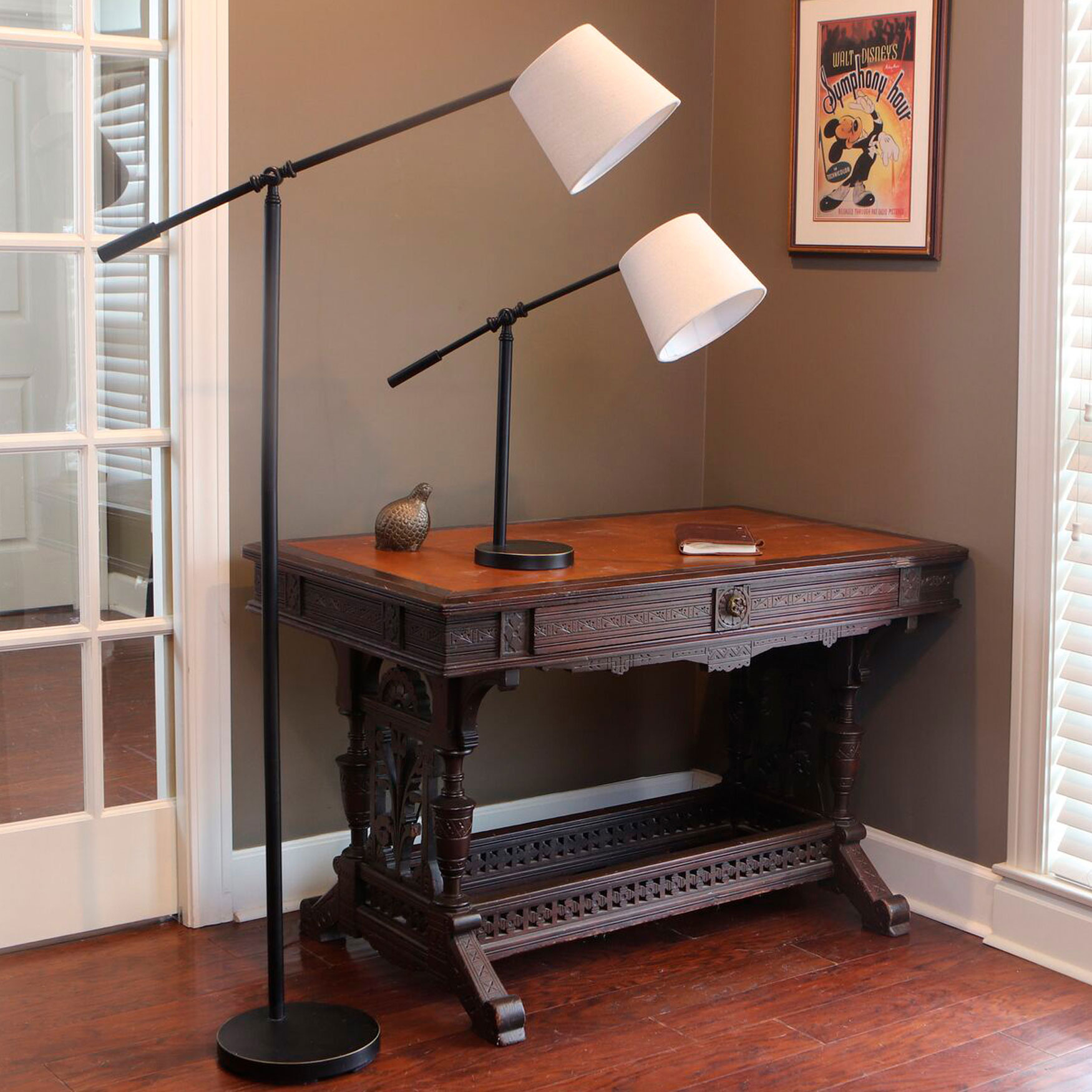 Han 56" Swing Arm Floor Lamp