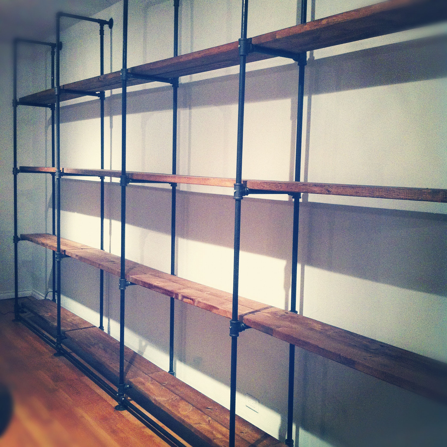 Handmade Custom-Sized Industrial Pipe And Reclaimed Wood ...