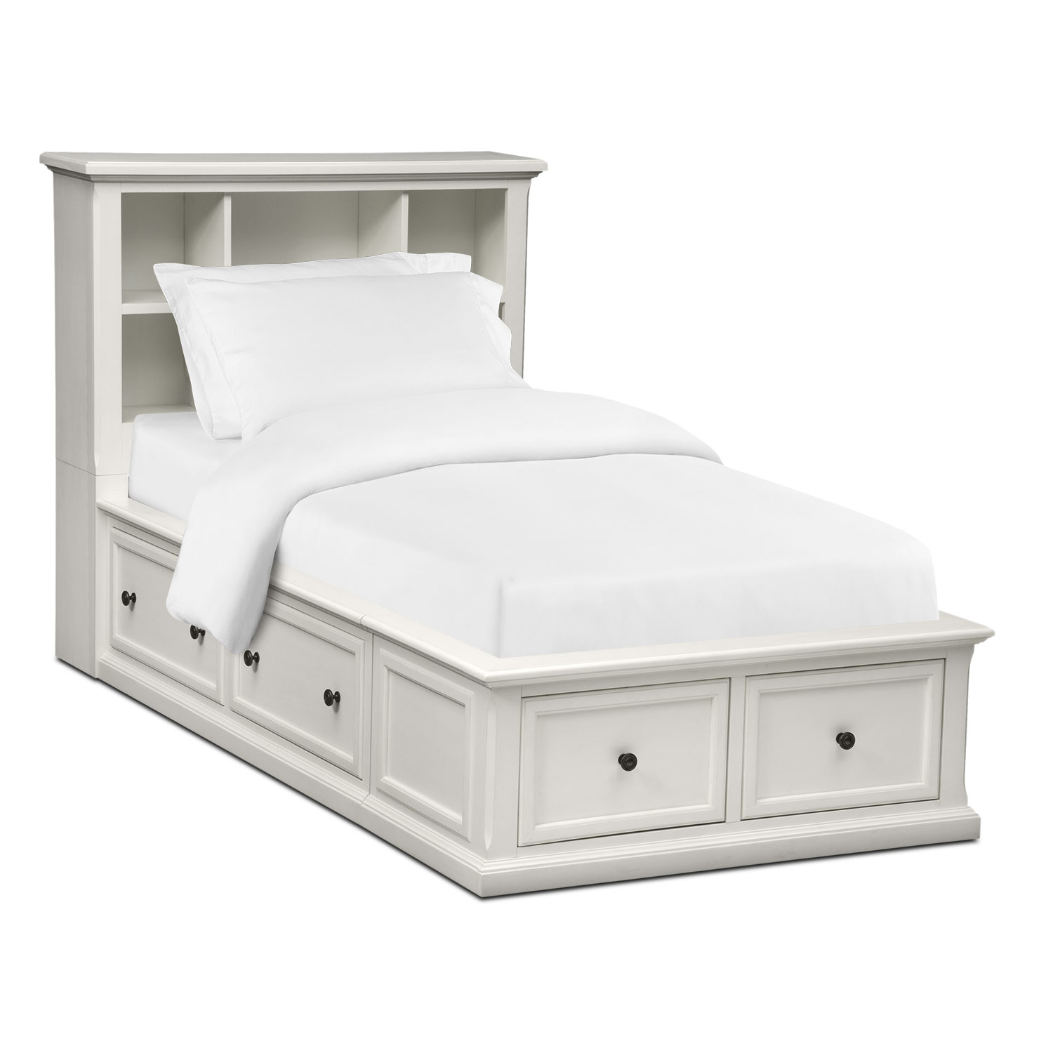 White Twin Bed With Storage Visualhunt, Twin Size Bed With Storage Underneath