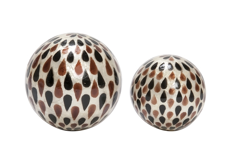Hardt Ball Sculpture with Teardrop Design (Set of 2)