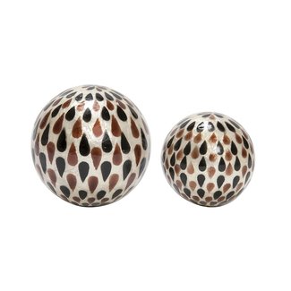 Hardt Ball Sculpture with Teardrop Design (Set of 2)