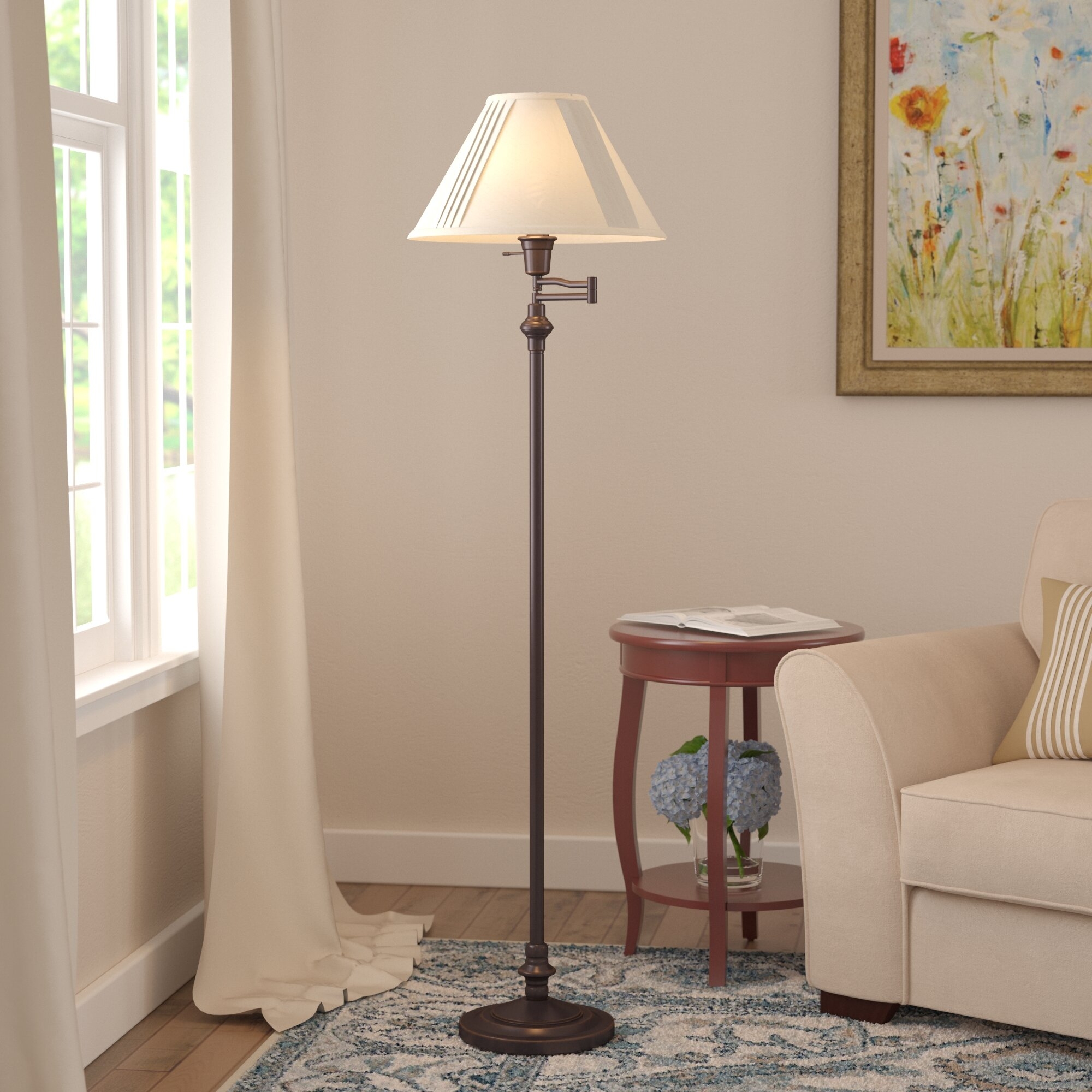 Herrington 59" Swing Arm Floor Lamp
