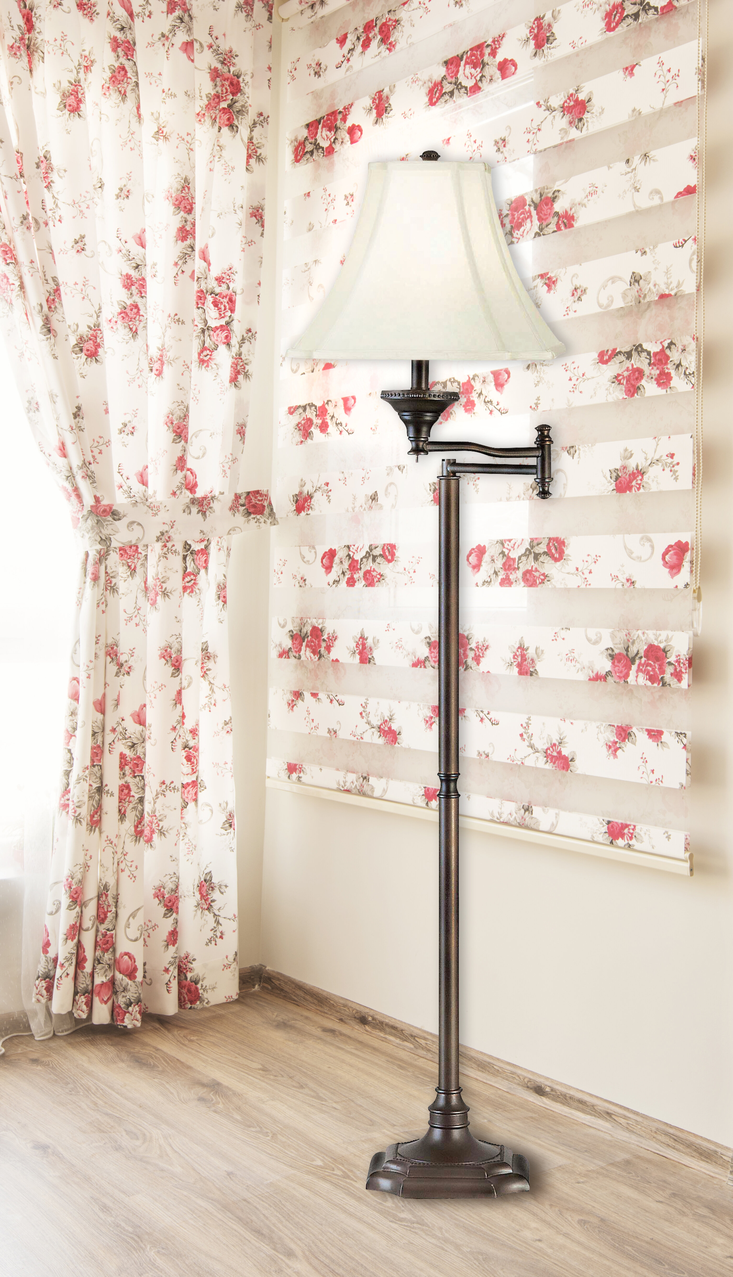 Herscher 59" Swing Arm Floor Lamp