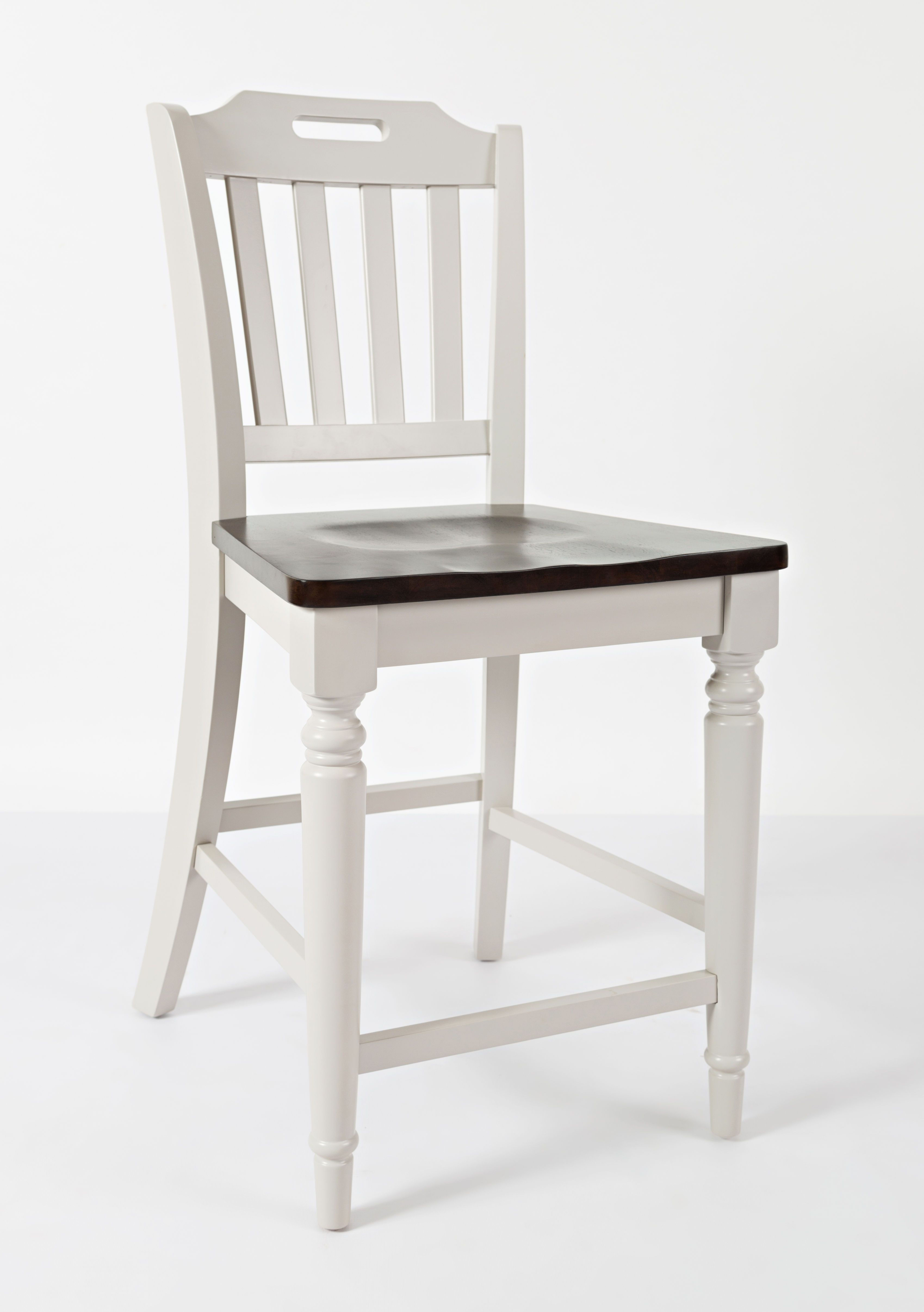 Hickerson Slatback Counter Height Solid Wood Dining Chair (Set of 2)