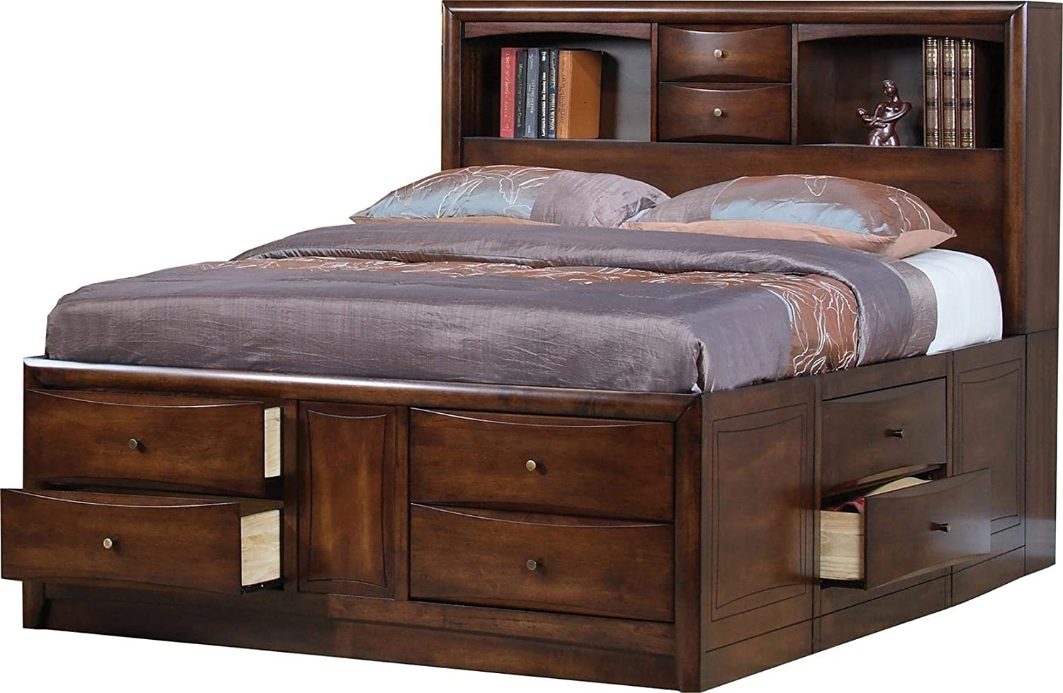 Hillary queen store storage bed